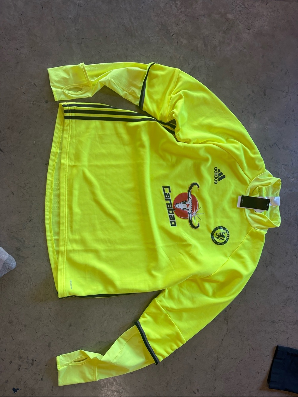 adidas Neon Yellow Kids Long-Sleeve Soccer Training Jacket